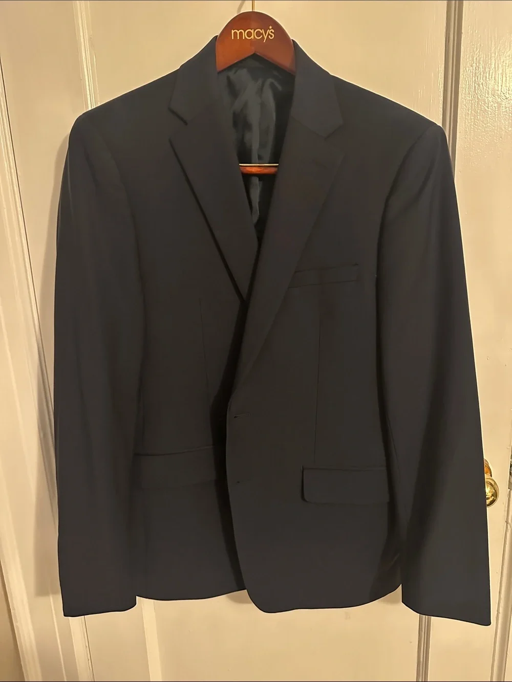 Calvin Klein Men's Navy slim fit Single-Breasted Sport Coat